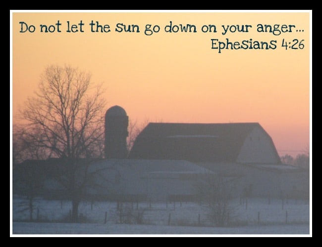 Sun Set on Anger